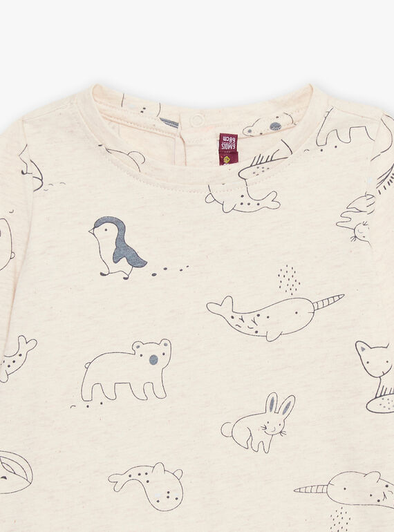 Beige animal print t-shirt DASIMON / 22H1BGY2TML001