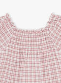 Off white checkered blouse FIBLOSETTE / 23E2PFD1CHE001
