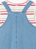 Striped dungarees dress and T-shirt set ZOCHUETTE / 21E2PFJ1ENSP269