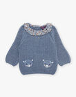 Blue grey knitted sweater DAROMY / 22H1BFY1PULC206