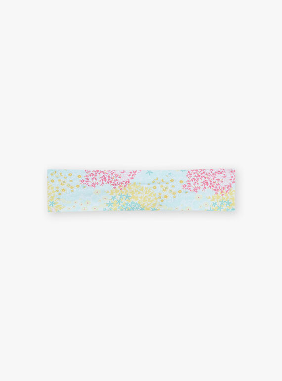 Baby girl headband with floral and sequinned shell print in jersey CASHELSY / 22E4BFN1BAN811