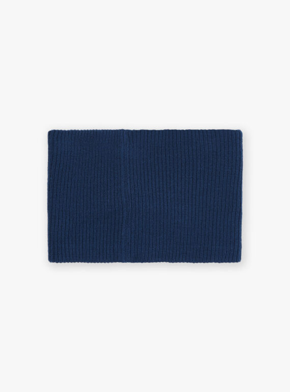 Knitted petrol blue snood GRASAURAGE / 23H4PG41SNO715