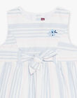 Baby girl's ecru striped formal dress and bloomer CANASTASIA / 22E1BFK2ROB001