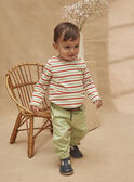 Comfortable clay-green pants KAALFONSE / 24E1BG31PANG600