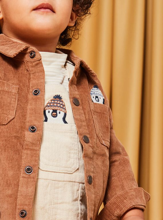 Brown corduroy overshirt DASEAN / 22H1BGY1SCH804