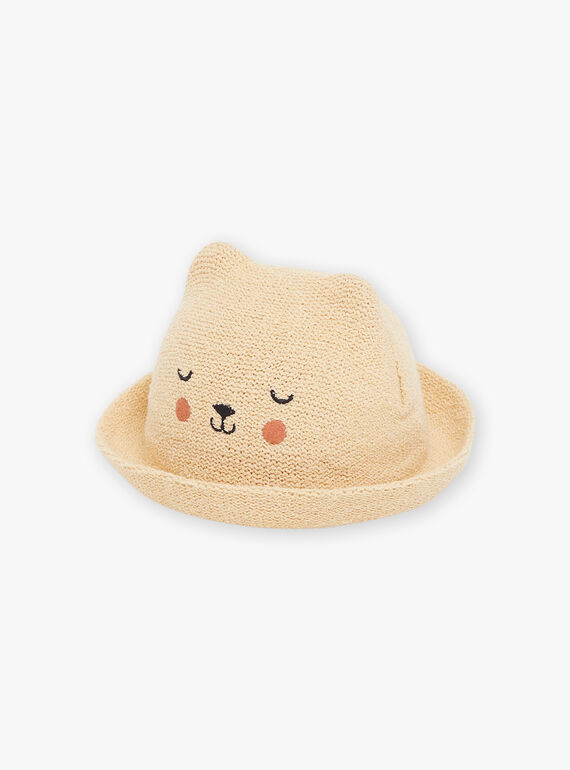 Natural mottled hat in jersey knit FATHEO / 23E4BGP1CHAA010