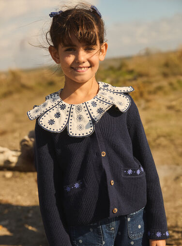 Navy CARDIGAN Navy CARDIGAN MERLETTE / 25E2PF81CARC214