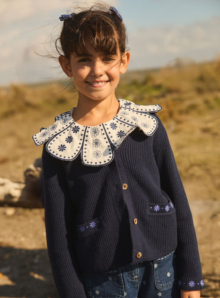 Navy CARDIGAN Navy CARDIGAN MERLETTE / 25E2PF81CARC214