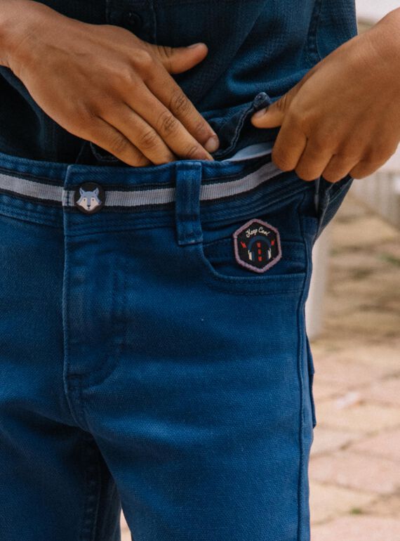 Blue twill slim fit pants DABRAGE / 22H3PG51PANC207