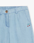 Child girl wide leg jeans with embroidery CUIJANETTE / 22E2PFJ1PAN203