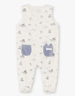 White and blue baby boy sleep suit and vest BOBBY / 21H0NG41ENS216