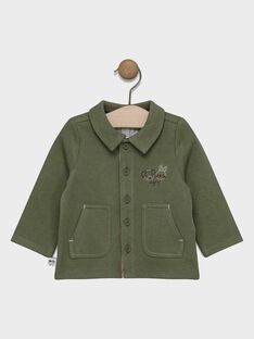 Baby boys' khaki jacket with front button fastening. SADAVID / 19H1BG31GIL628
