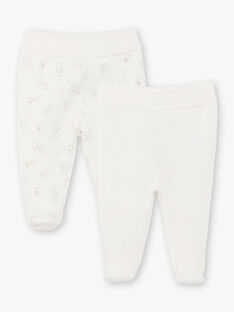 2 unbleached and grey baby pants mixed BOADEL / 21H0NM41PAN001