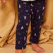 Navy blue leggings with fancy print