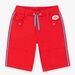 Red Bermuda shorts in cotton dobby