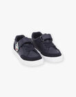 Navy blue boy leather sneakers DITENNAGE / 22F10PG41BKC070