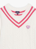 Ecru cable-knit sweater GOSSIPETTE / 23H2PFD1PUL001
