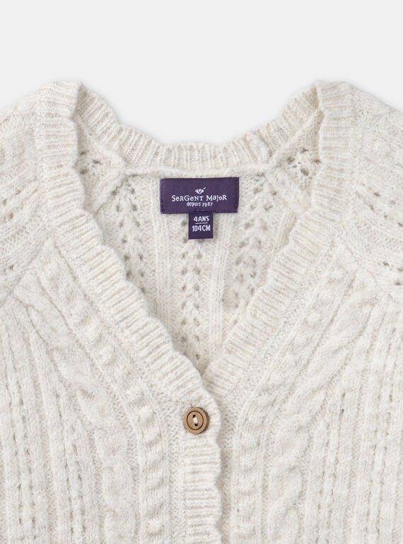 Heathered off white CARDIGAN LUCARDETTE / 24H2PFM1CAR006