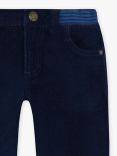 Boy's midnight blue pants with yokes BUXUAGE1 / 21H3PGF2PAN705