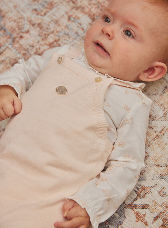 Light pink bodysuit, romper and tights GOLDA / 23H0CFL2ENS301