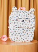 Canvas backpack with floral print and rabbit animation DAEDEN / 22H4BFE1BES001