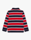 Red and navy blue striped polo DIPOLAGE2 / 22H3PGQ1POL050