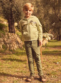 Light green KIDS CARDIGAN MLESSAGE / 25E3PGO1GILG600