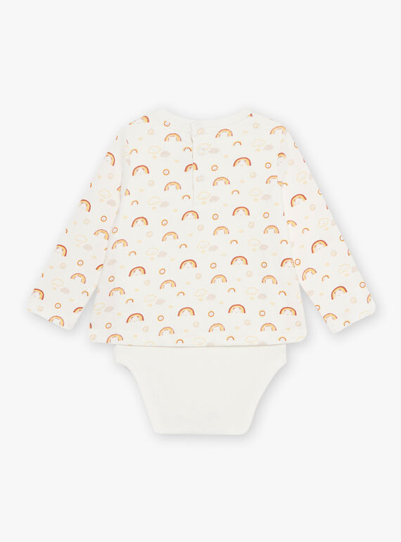 Baby Boy Sky Printed Bodysuit and Scarf CAARLO / 22E1BG71BOD001