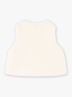 Baby girl's ecru sleeveless cardigan BAIRENE / 21H1BFJ1CSM001