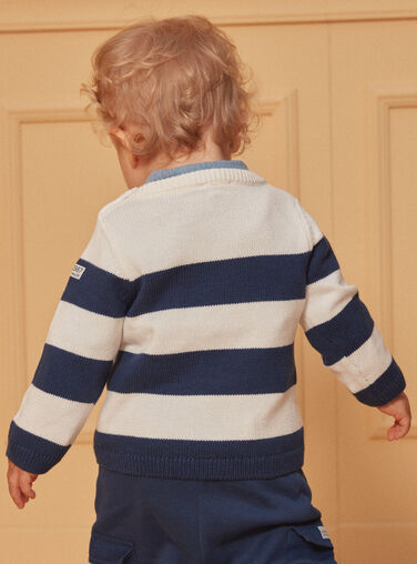 Blue and white striped sweater Blue and white striped sweater LADAEL / 24H1BGJ1PUL001