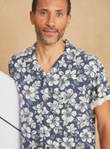 Navy blue floral-print shirt KROCHEMAGEM / 24E3GHT1CHM070