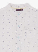 White and blue shirt with bike print for boys TYWOLAGE / 20E3PGZ2CHM000
