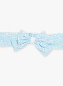 Baby girl blue floral print elastic headband CYROMANEX / 22E4BFW1BANC201