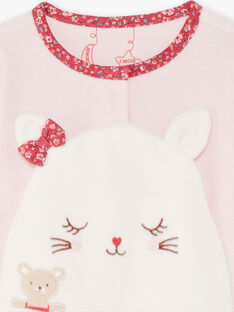 Baby girl pink and white sleep suit BEBIBOU / 21H5BF65GRED327