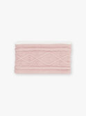 Pink cable-knit snood GIDIANA / 23H4BF51SNO307