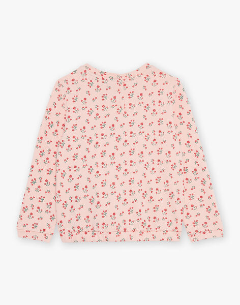 Pink sport sweatshirt with floral print FRISWETTE / 23E2PFJ1SWED300