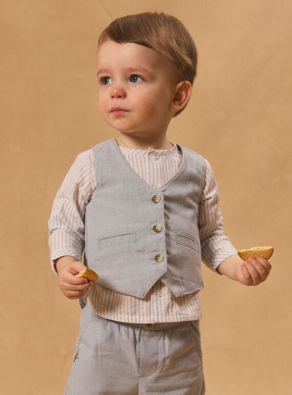Water blue CARDIGAN WHITHOUT SLEEVES MAEDOUARD / 25E1BGL1CSM213