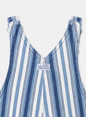 Blue and white denim dungarees with stripe print LADEREK / 24H1BGJ1SALP274