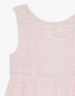 Pink flower embroidery dress FREROSETTE / 23E2PFI2ROBD320