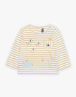 Off white sailor T-shirt with animal prints FAAYME / 23E1BG81TML001