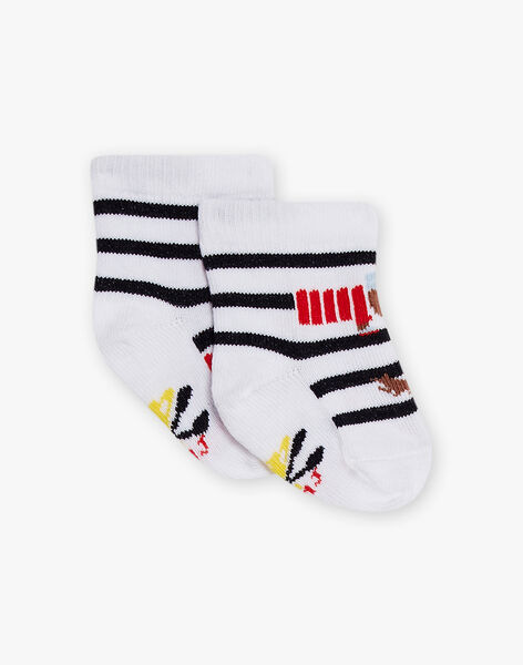 Baby boy striped socks with dog print CAGEGE / 22E4BG81SOQ001