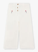 Child girl ecru wide leg jeans CILOUETTE / 22E2PF81PAN001